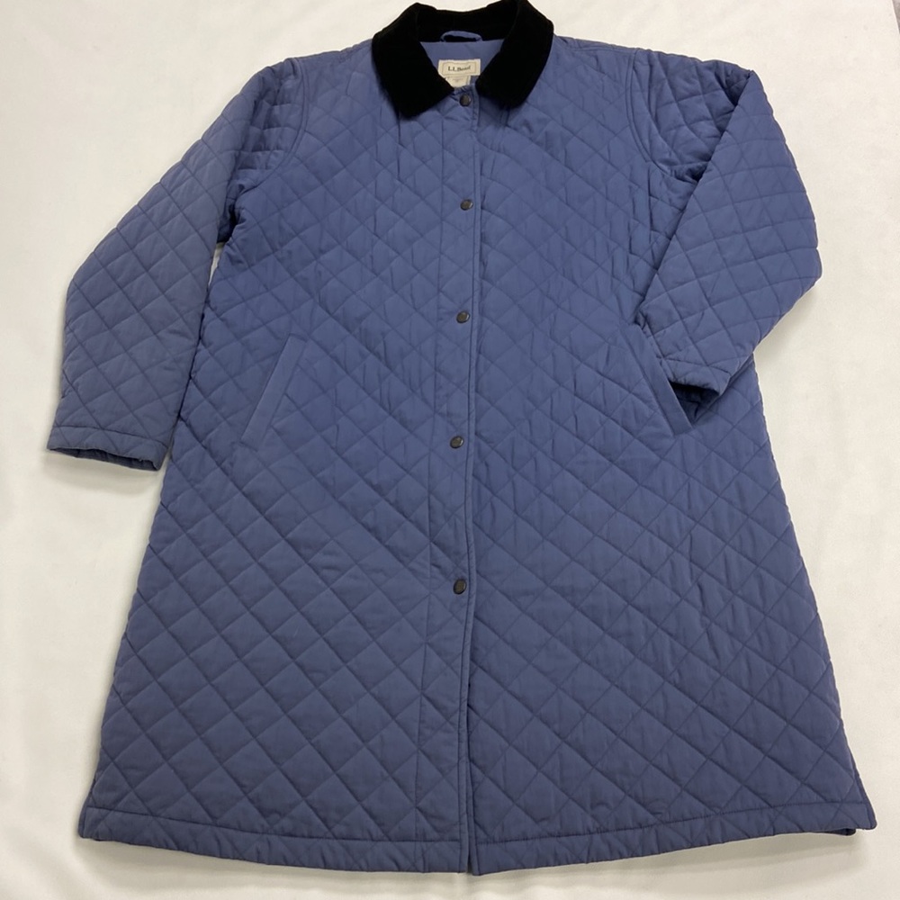 L.L. Bean Blue Quilted Mid-weight Thermore Jacket Size 1X womens long warm coat